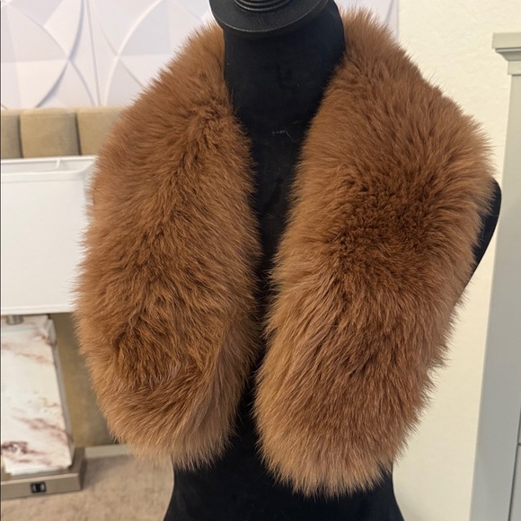Real Fox fur collar clip on